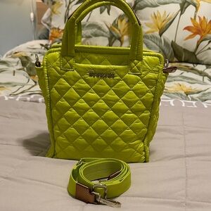 MZ Wallace Mini Box Tote in Acid Yellow